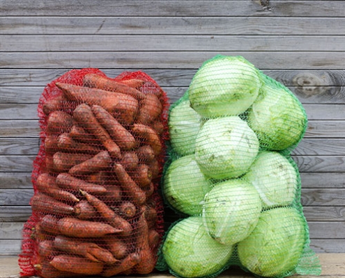 mesh bags with produce