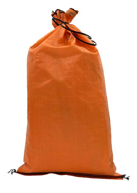 solid orange polypropylene sand bag