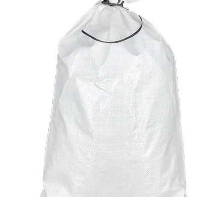 solid white polypropylene sand bag