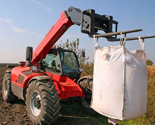Agricultural FIBC bulk bag on a farm
