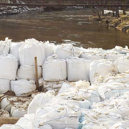 FIBC bags preventing flooding